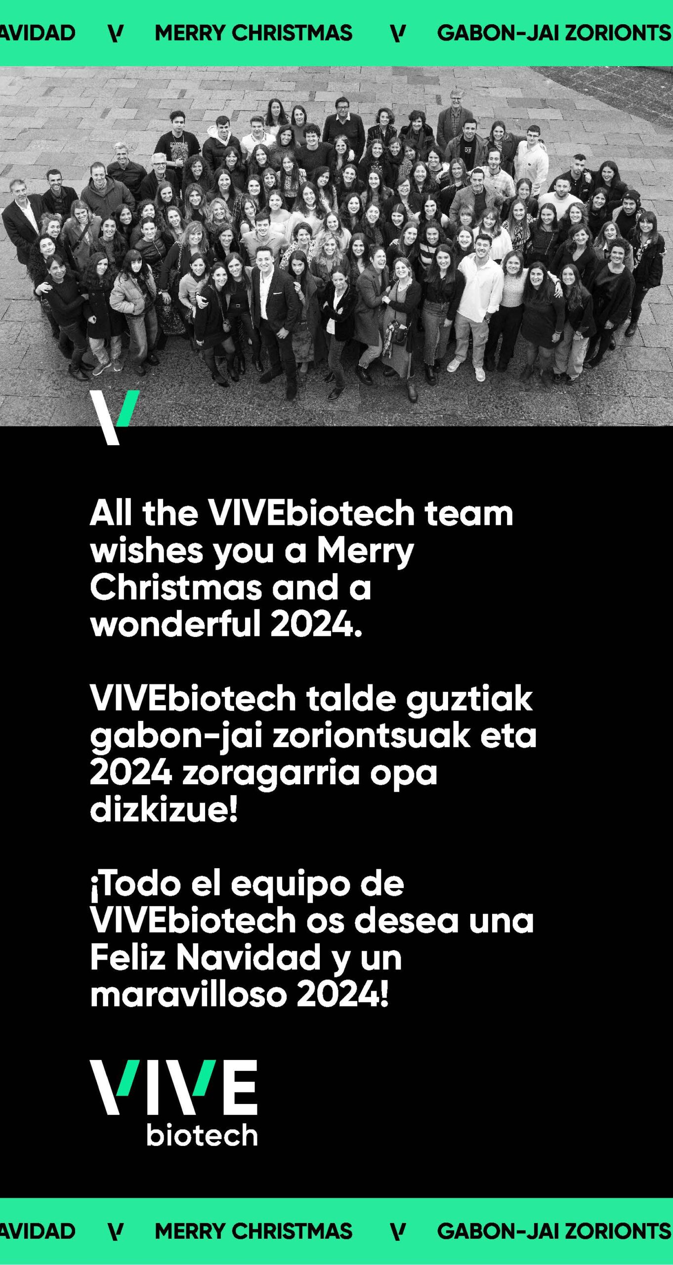 All the VIVEbiotech team wishes you a Merry Christmas and a wonderful 2024