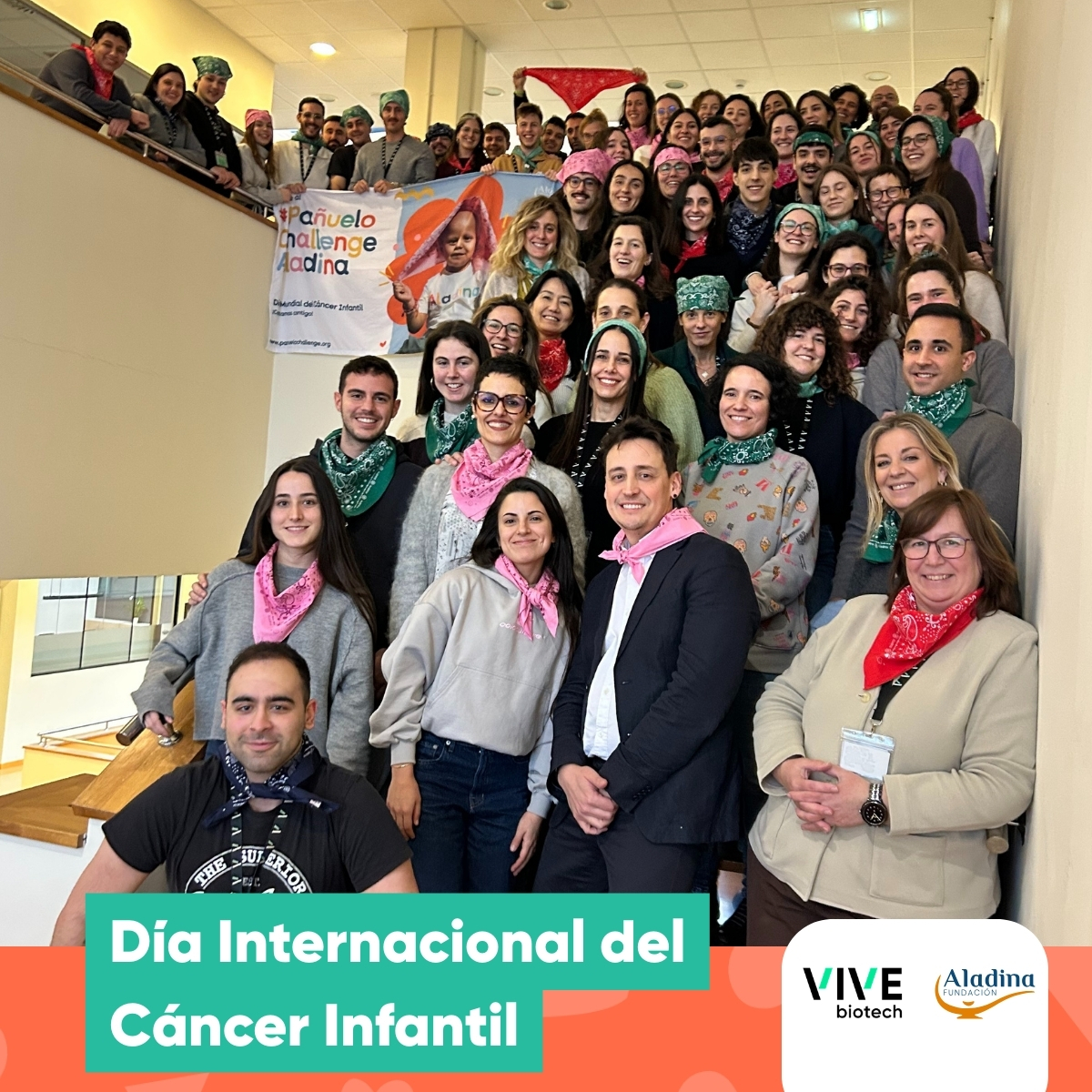 VIVEbiotech joins the Pañuelo Challenge on International Childhood Cancer Day