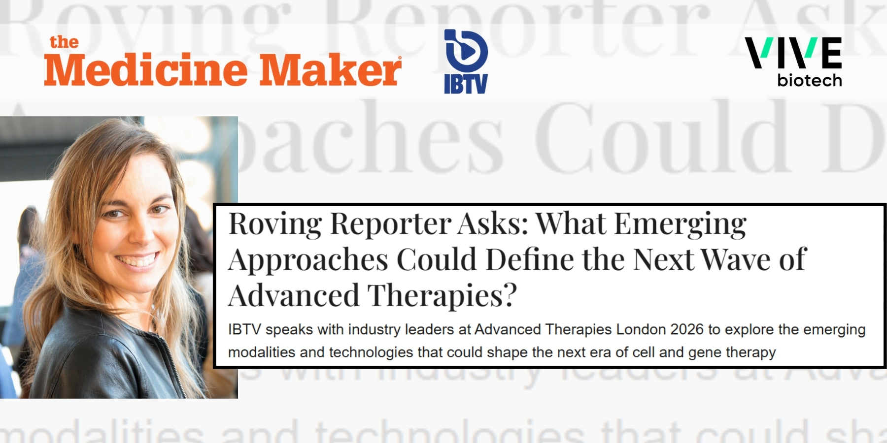 VIVEbiotech Contributes to the Discussion on the Future of Advanced Therapies