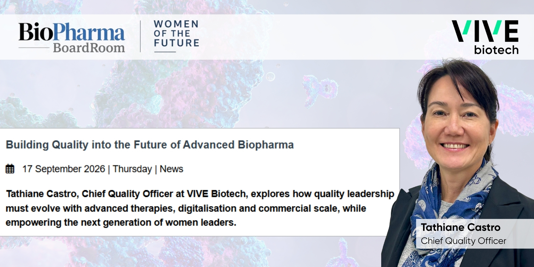 VIVEbiotech on quality in advanced therapies