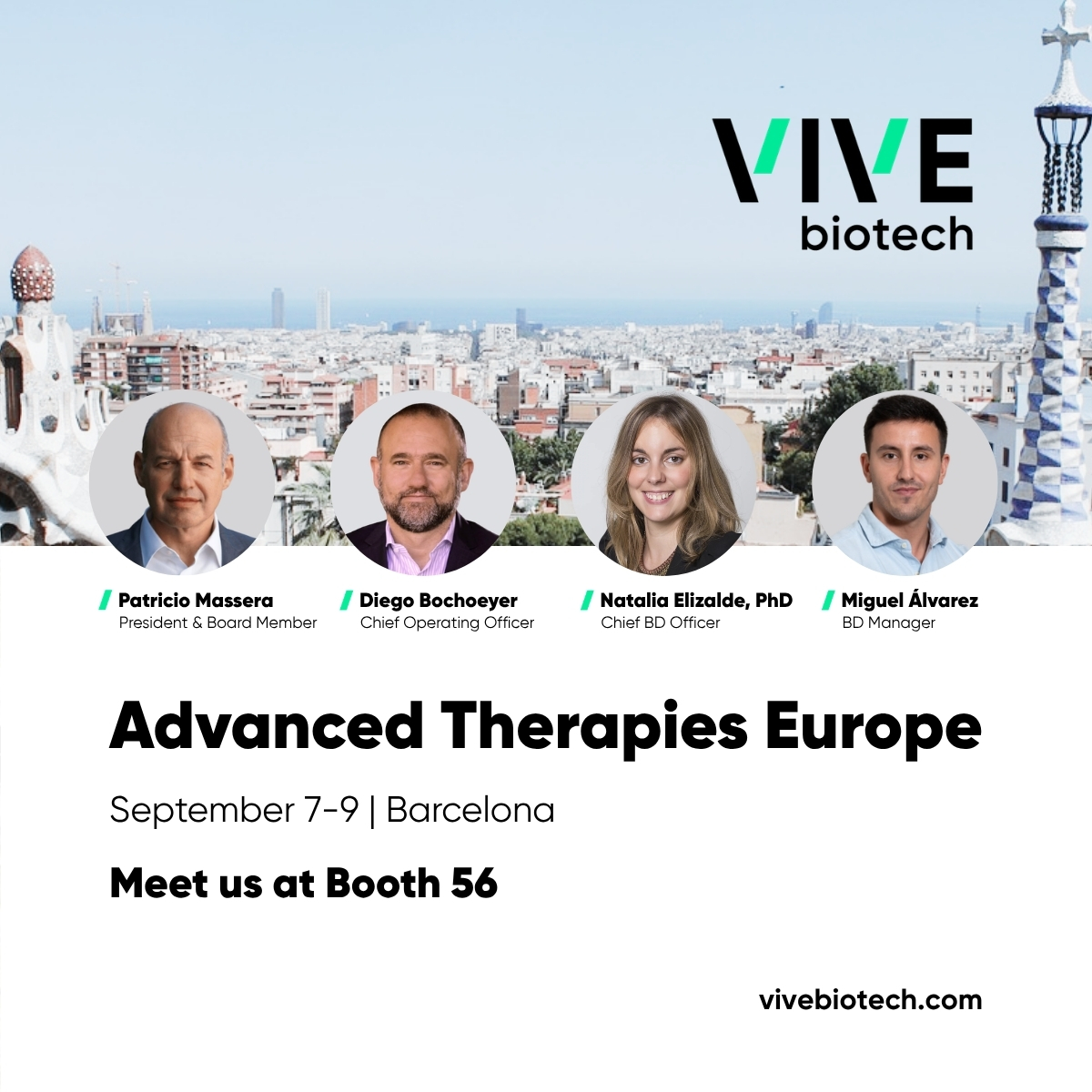 VIVEbiotech heads to Advanced Therapies Europe