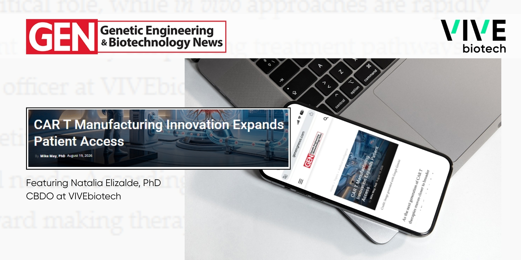VIVEbiotech shares insights in GEN