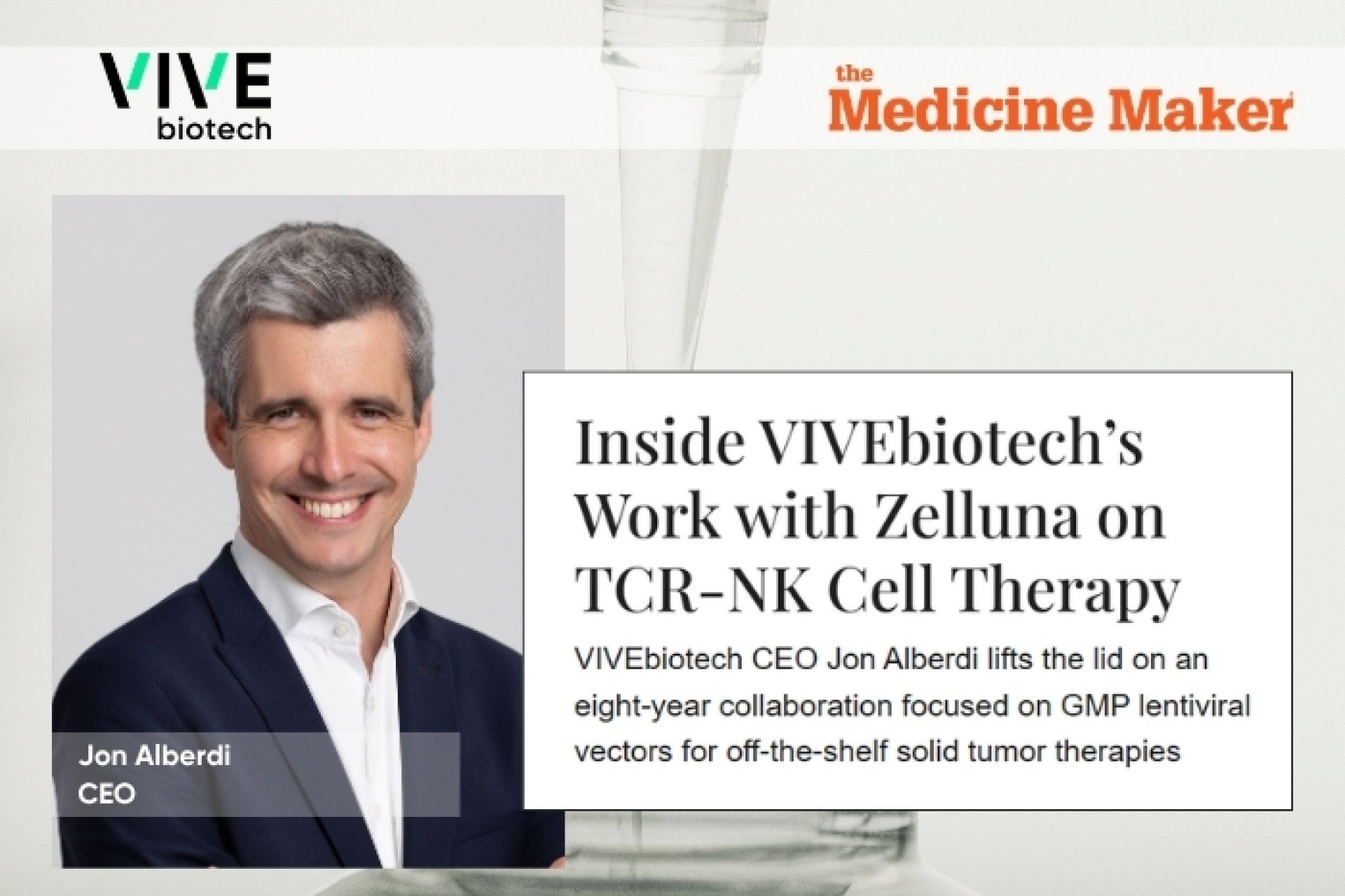 The Medicine Maker spotlights the VIVEbiotech-Zelluna collaboration advancing off-the-shelf cell therapies for solid tumors