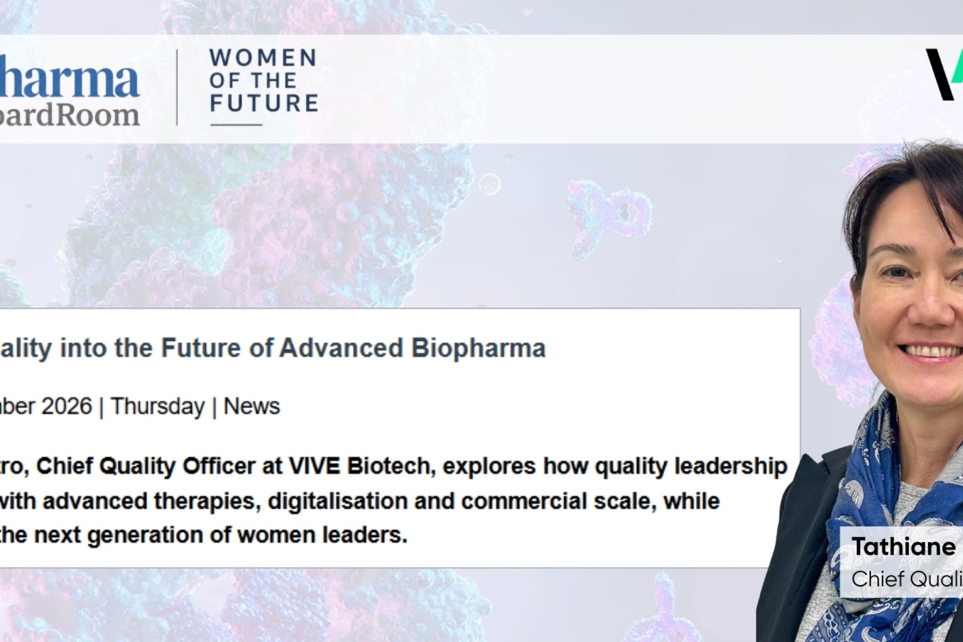 VIVEbiotech on quality in advanced therapies