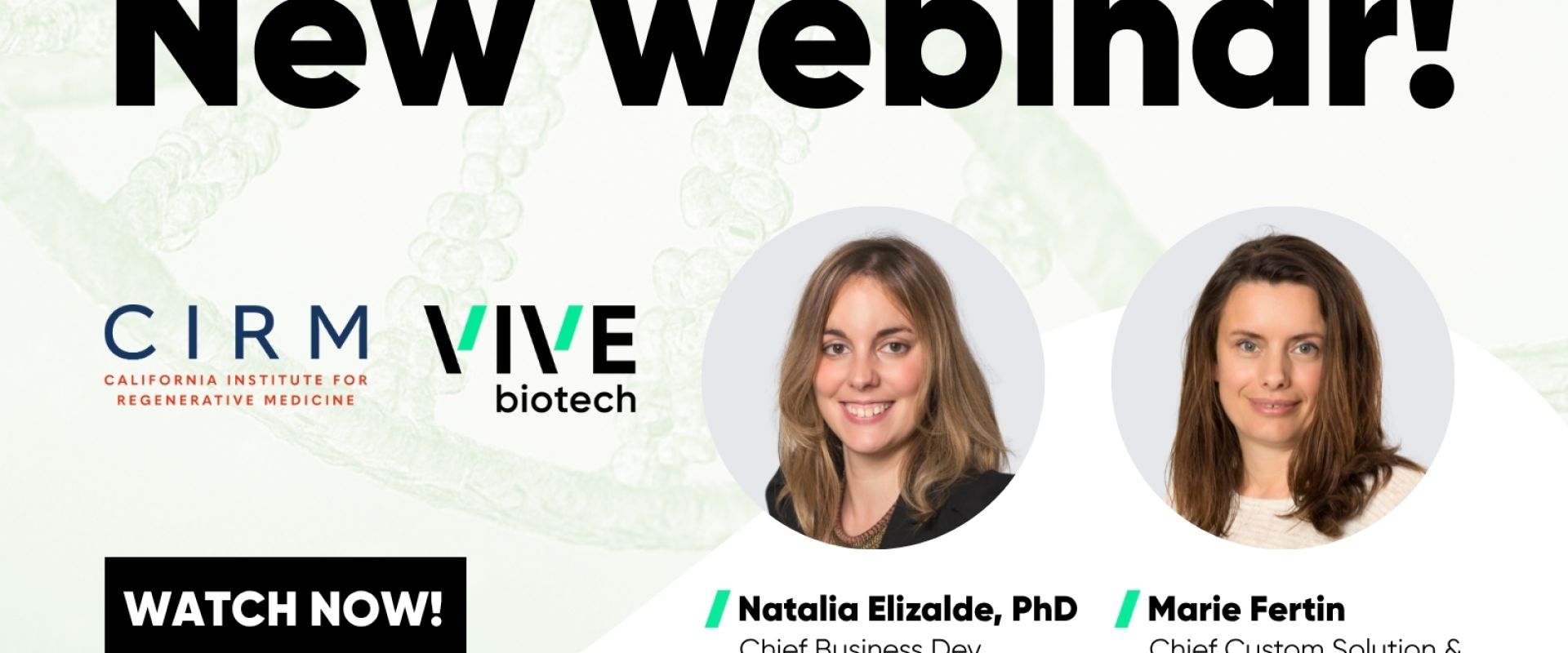 VIVEbiotech destaca su experiencia en fabricación de vectores lentivirales en un webinar con CIRM