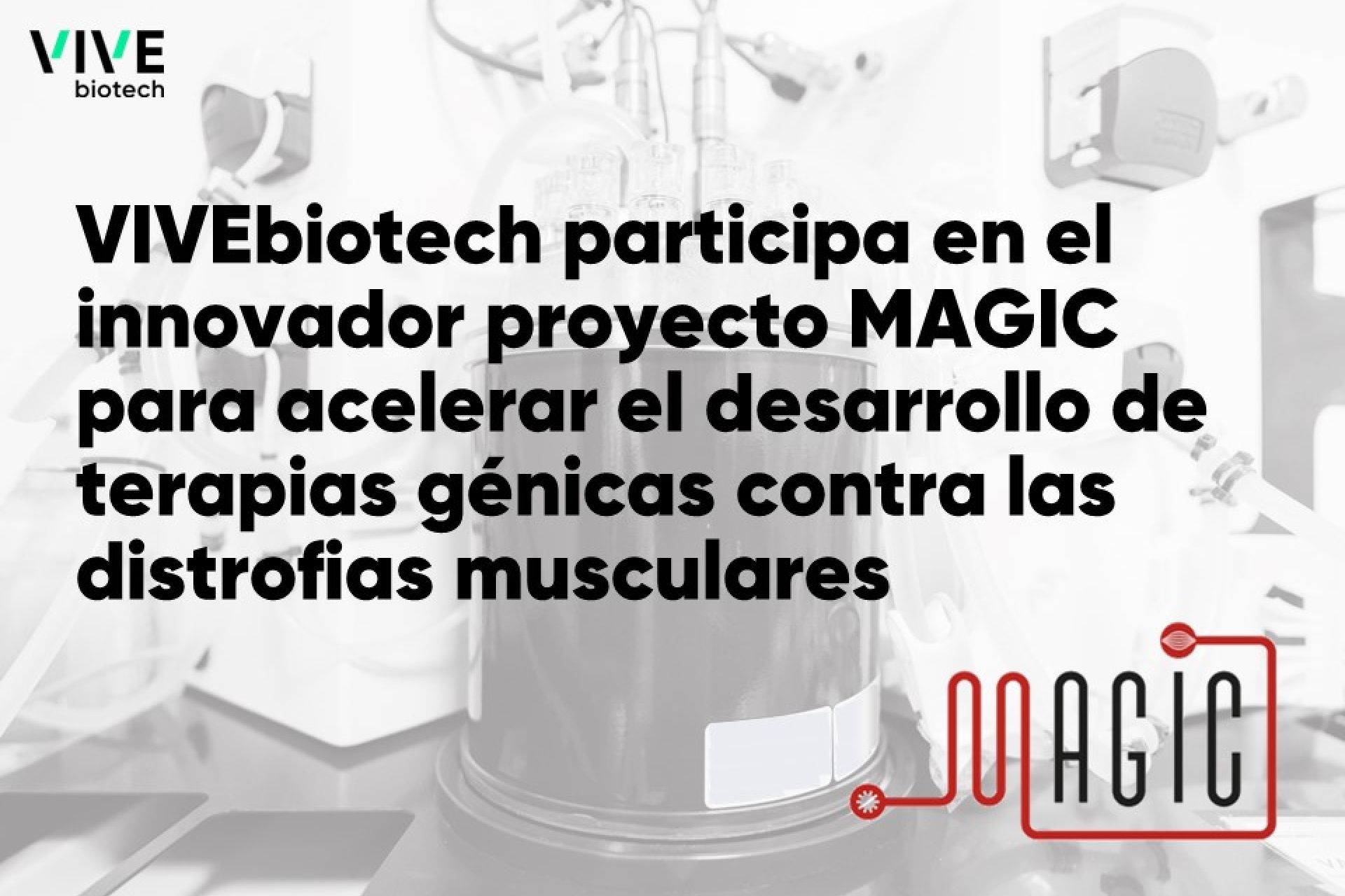 VIVEbiotech contribuye a acelerar el desarrollo de las distrofias musculares a través del proyecto europeo MAGIC