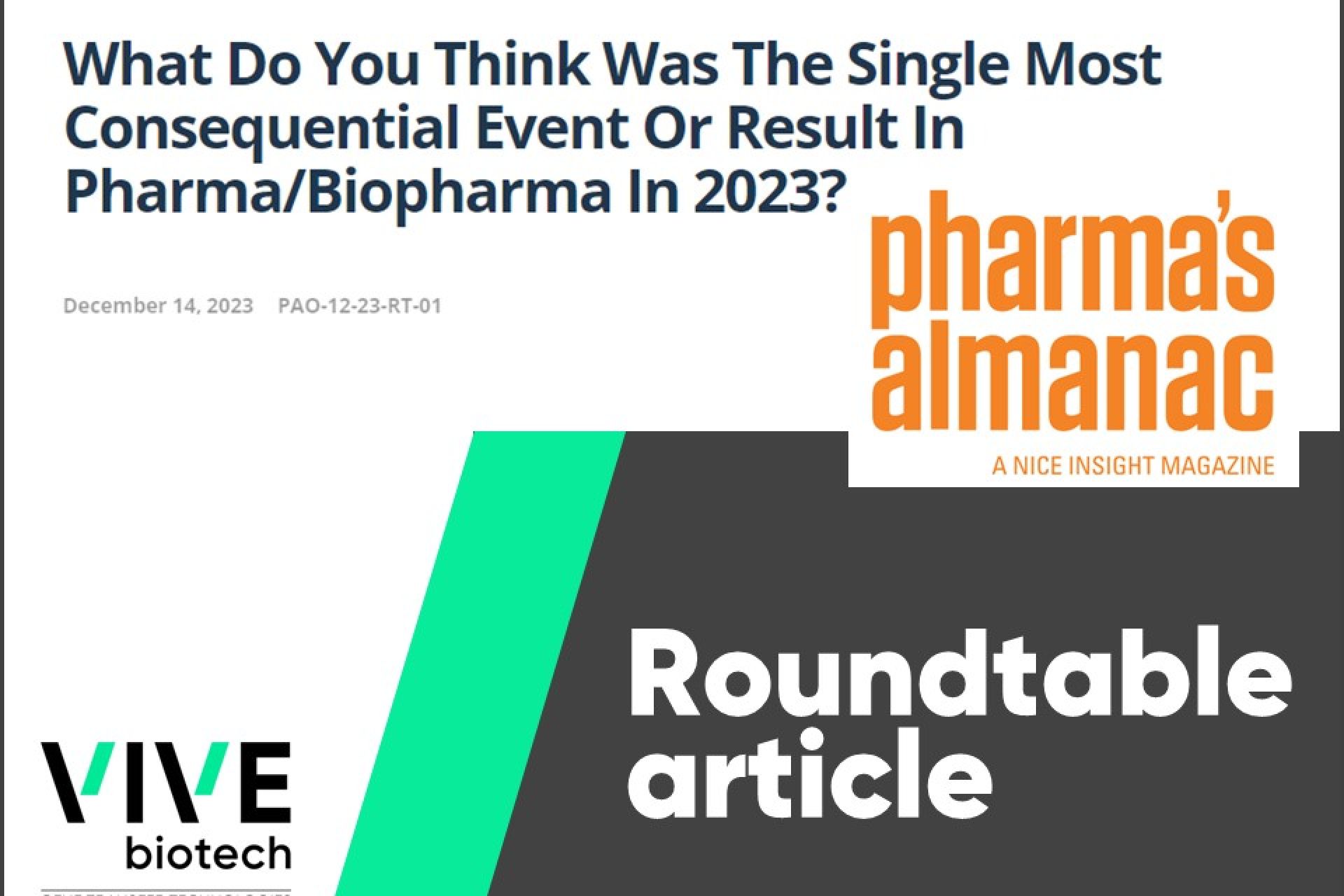 VIVEbiotech participa en artículo de Pharma’s Almanac