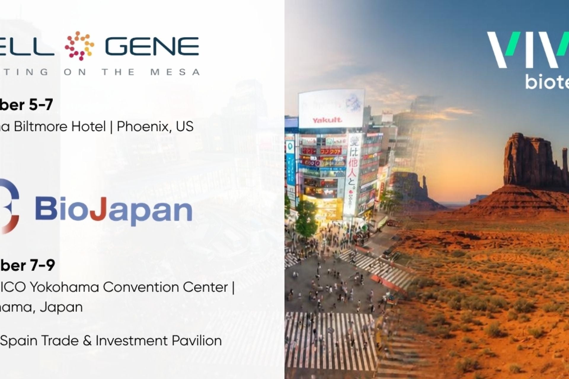 VIVEbiotech to attend Cell & Gene Meeting on the Mesa and BIOJAPAN