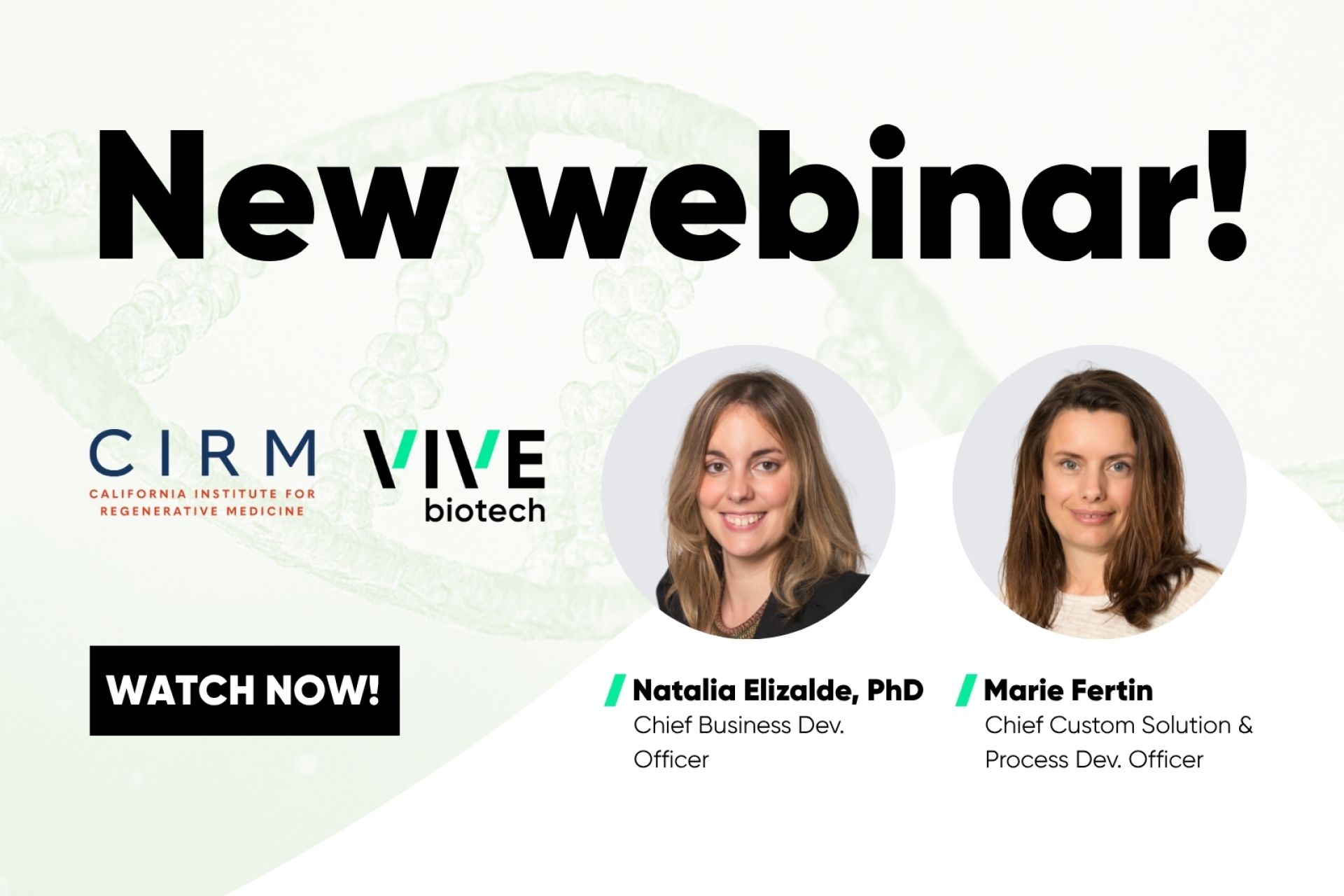 VIVEbiotech Highlights Lentiviral Vector Manufacturing in CIRM Webinar