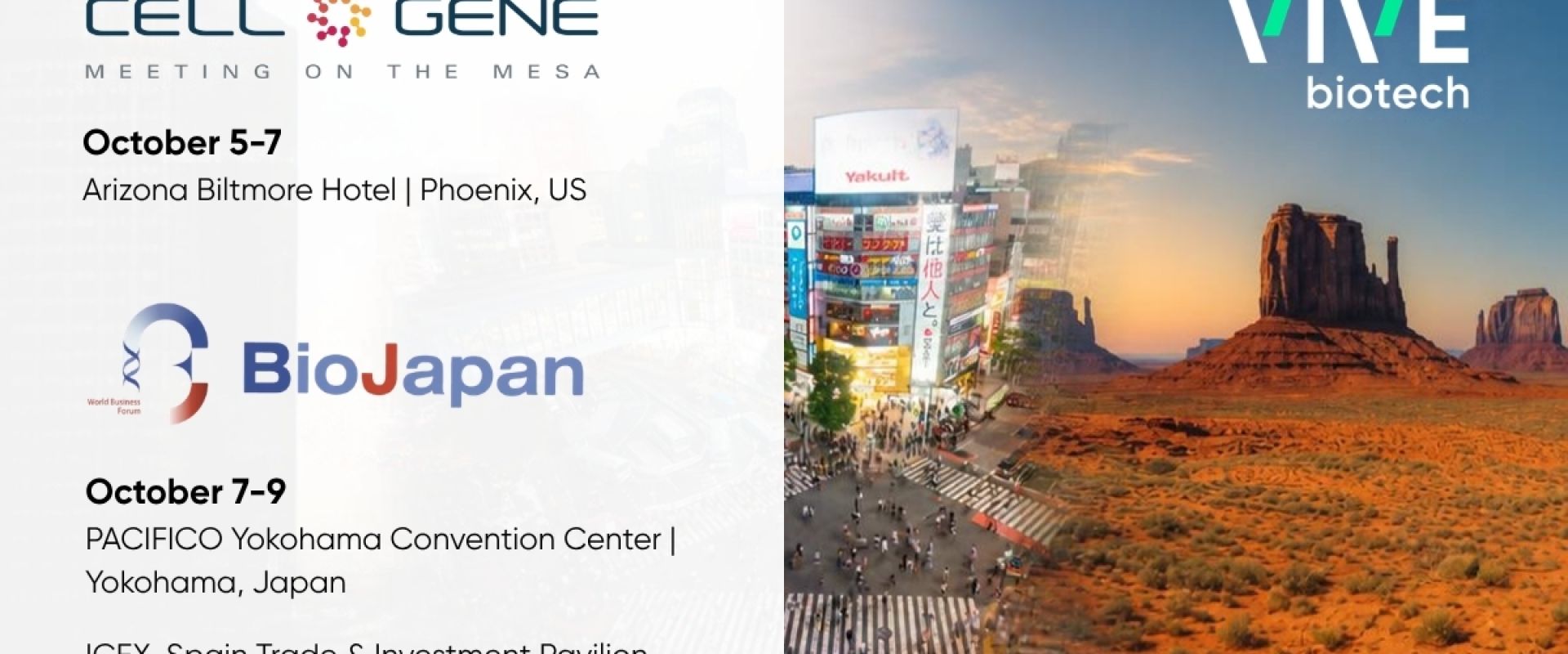 VIVEbiotech to attend Cell & Gene Meeting on the Mesa and BIOJAPAN