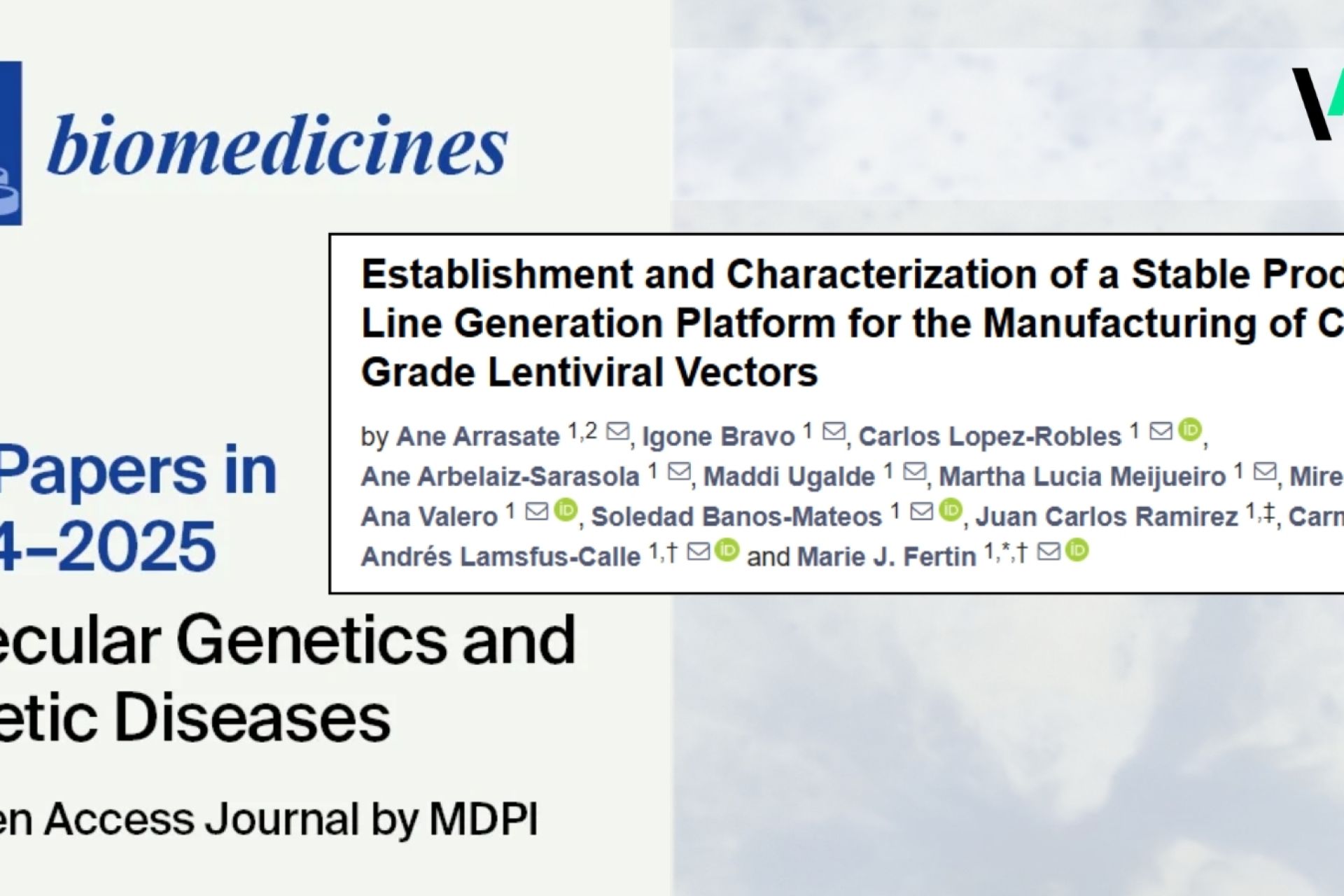 VIVEbiotech receives Biomedicines “Hot Paper” recognition